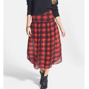 Volcom Bella Vida plaid skirt